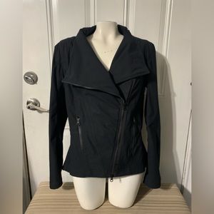 Lululemon Asymmetrical full zip motorcycle jacket.